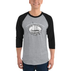 Promise to the Schooner Hindu 3/4 sleeve raglan shirt