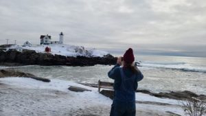 Volunteer Wes on a Maine road trip